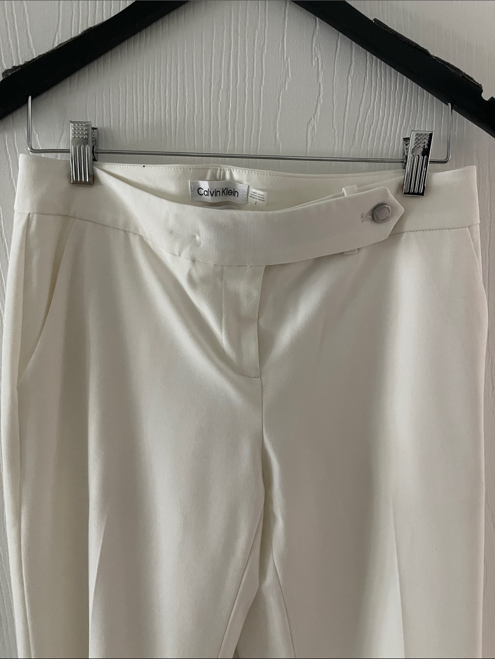 Calvin Klein Cream Boot Cut Pants